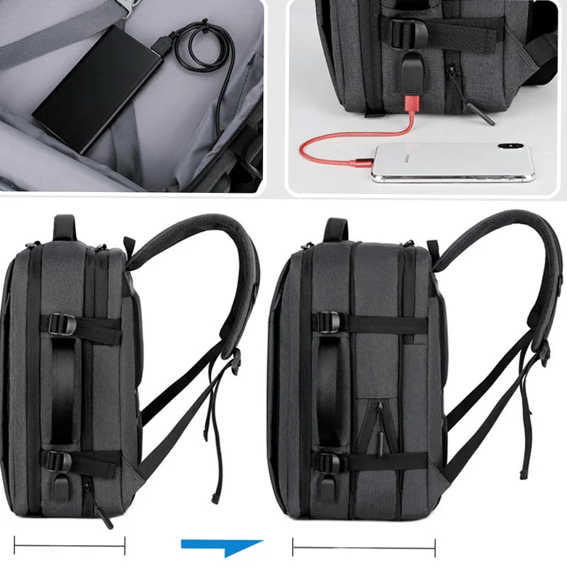 Mochila Clásica de Viaje y Negocios, con Puerto USB