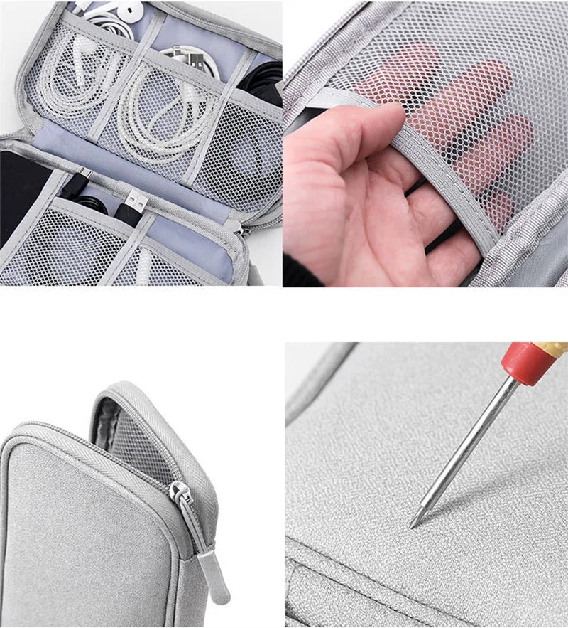 Bolsa de Viaje Impermeable para Cables y Accesorios Electrónicos